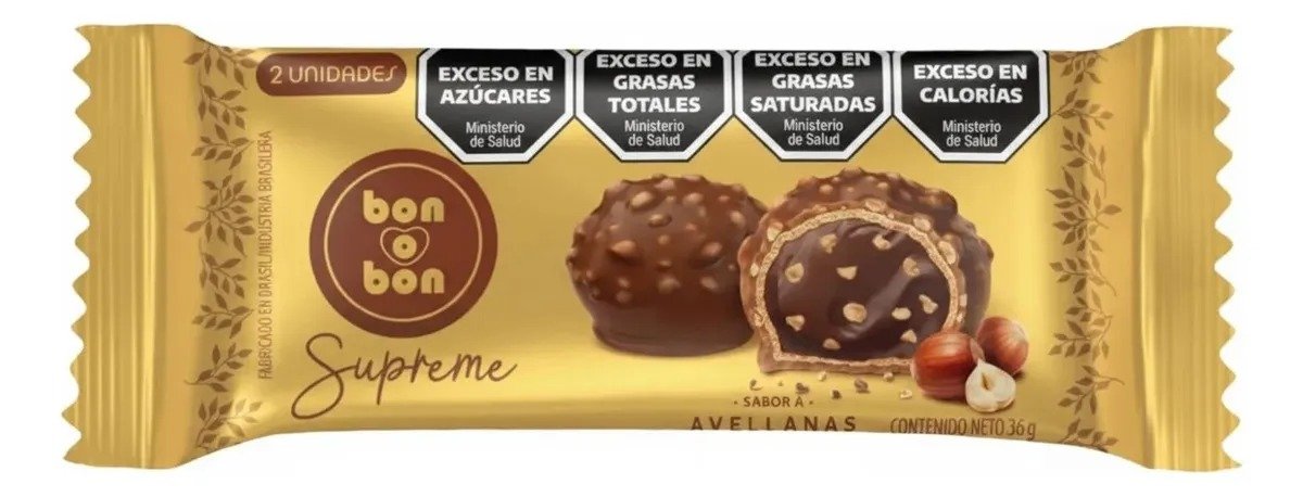 Bombon de chocolate y avellanas Bon o Bon Supreme 36 grs