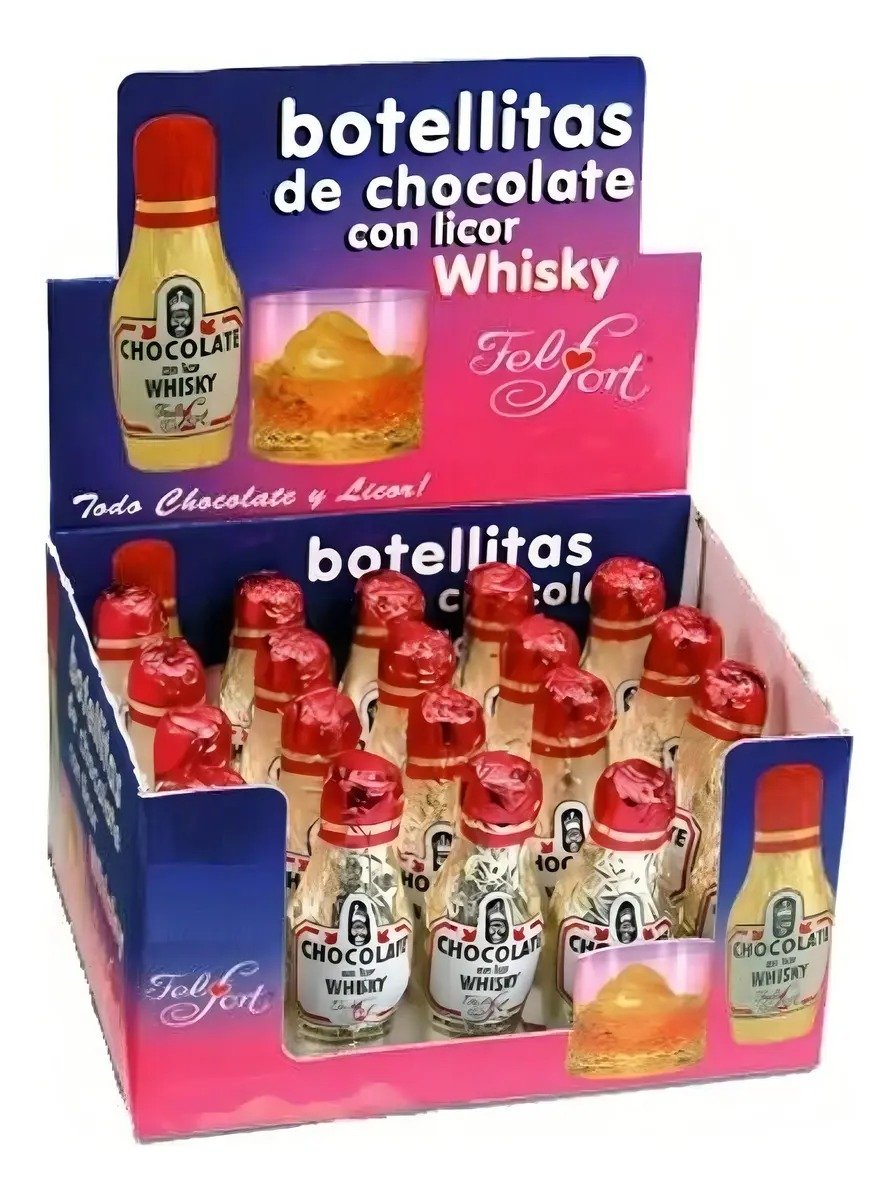 Botellitas de Chocolate con Whisky x unidad