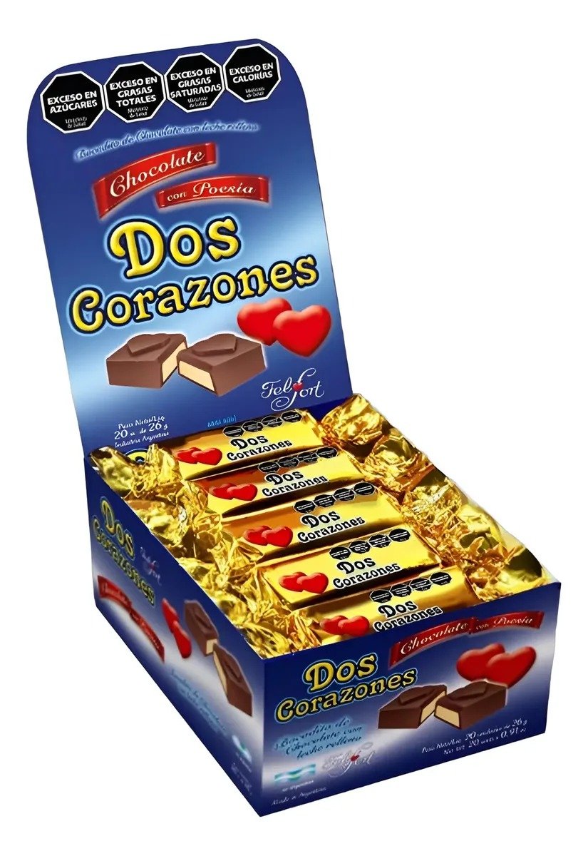 Chocolate Dos Corazones Felfort x unidad