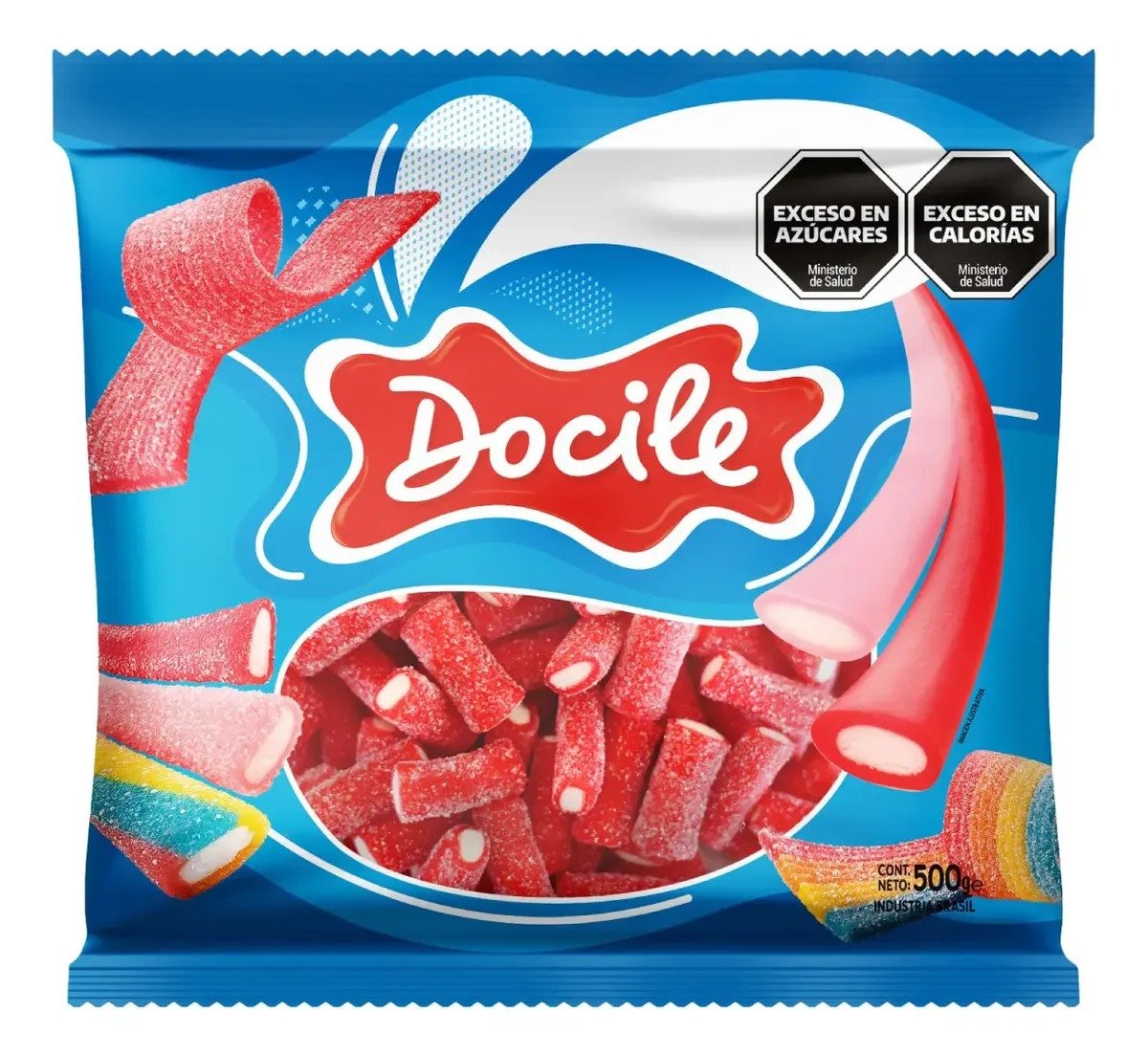 Gomitas Docile Frutillas Ácidas, Mix Divertido, Tubitos, etc 500g